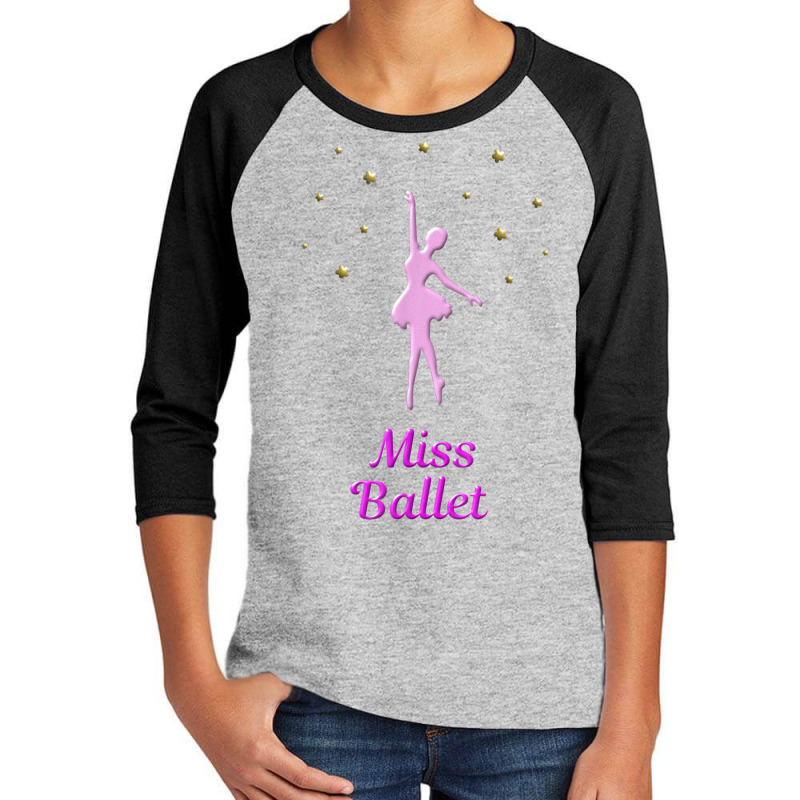 Cute Ballet Shirt Girls Ballet Dancer Tee Ballet Lover Gifts Youth 3/4 Sleeve | Artistshot