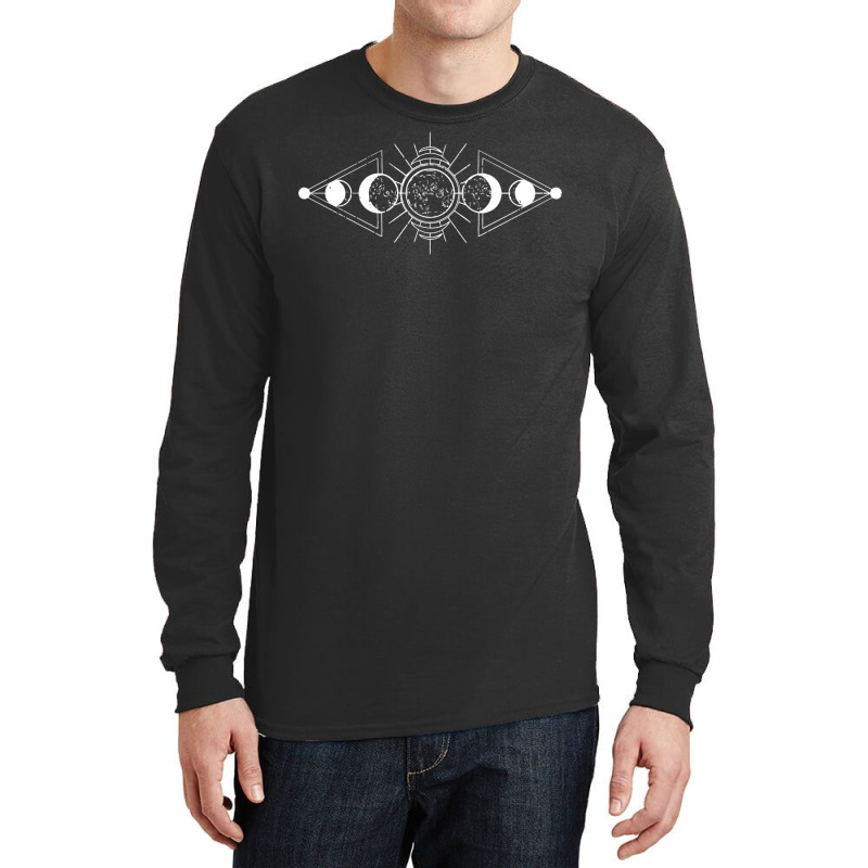 Phases Of The Moon Luna Science Astrology Astronomy Gift Long Sleeve T Long Sleeve Shirts by genze | Artistshot