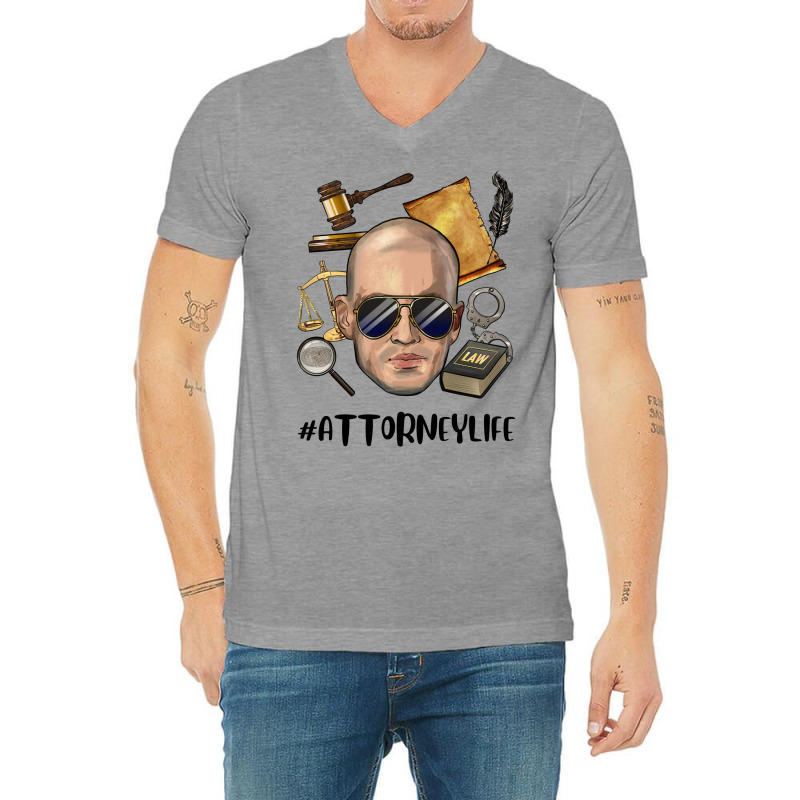 Bald Man Attorney Life V-neck Tee | Artistshot