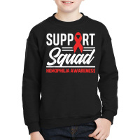 Hemophilia Warrior Support Squad Hemophilia Awareness T Shirt Youth Sweatshirt | Artistshot