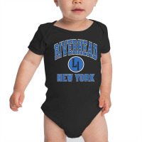 Riverhead New York Li Ny Varsity Style Blue Print T Shirt Baby Bodysuit | Artistshot