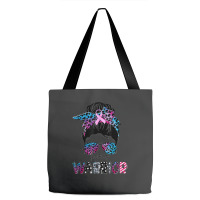 7.lupus Warrior Women Glasses Messy Bun Leopard Bandana Tote Bags | Artistshot