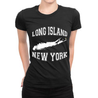 Trendy Long Island New York Varsity Letter Tank Top Ladies Fitted T-shirt | Artistshot