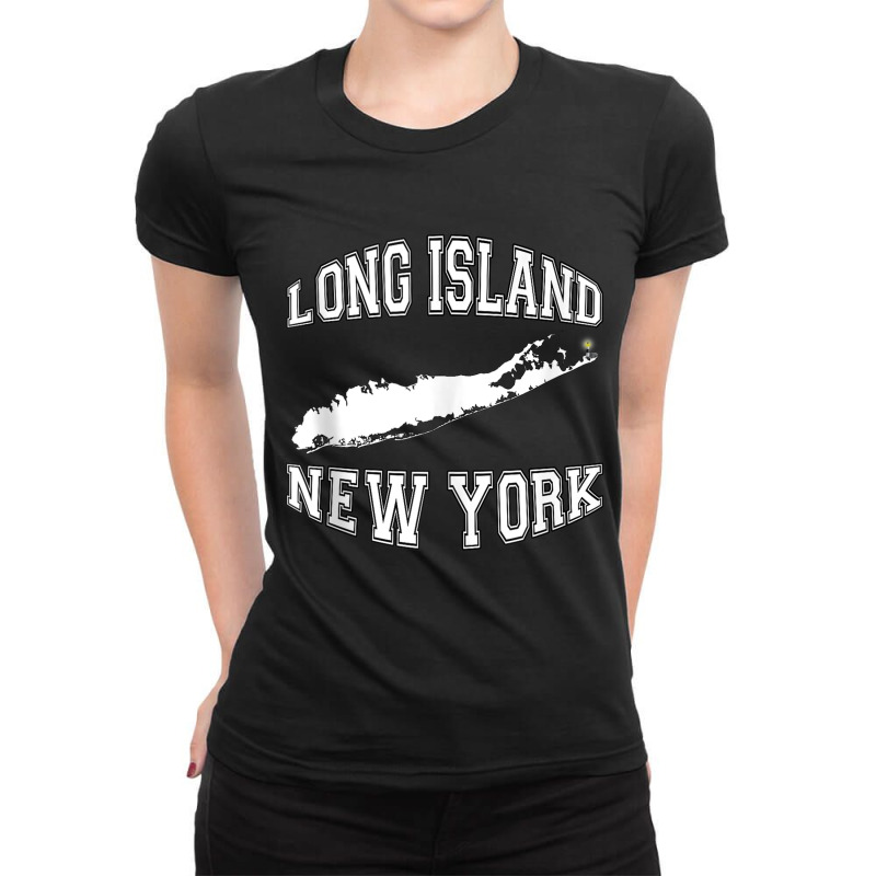 Trendy Long Island New York Varsity Letter Tank Top Ladies Fitted T-Shirt by cm-arts | Artistshot