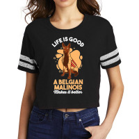 Dog Lover Life Is Good A Belgian Malinois Make It Better Premium Scorecard Crop Tee | Artistshot