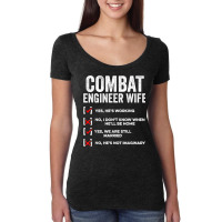 Combat Engineer Wife Usa Military Sapper T Shirt Women's Triblend Scoop T-shirt | Artistshot