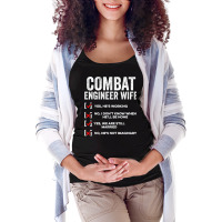 Combat Engineer Wife Usa Military Sapper T Shirt Maternity Scoop Neck T-shirt | Artistshot