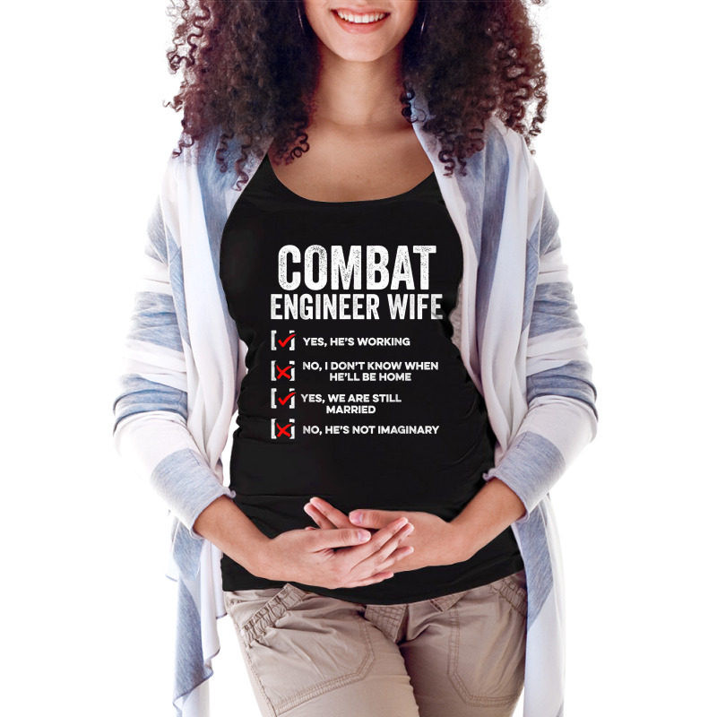 Combat Engineer Wife Usa Military Sapper T Shirt Maternity Scoop Neck T-shirt by pilusoekyokeln | Artistshot