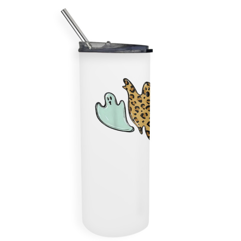 Boo Jee Leopard Funny Halloween Ghost T Shirt Skinny Tumbler | Artistshot