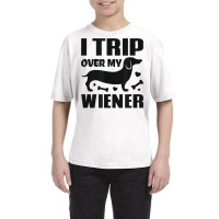 I Trip Over My Wiener Best Friend Dog Lover Dachshund T Shirt Youth Tee | Artistshot