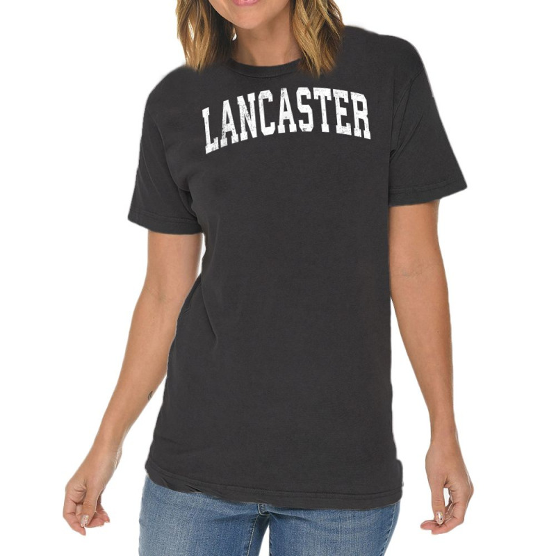 Lancaster California Ca Vintage Varsity Sports Text T Shirt Vintage T-shirt | Artistshot