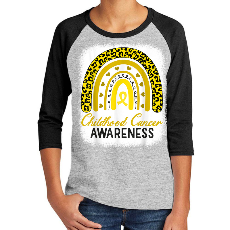 Childhood Cancer Awareness Hope Support Strong Warrior T Shirt Youth 3/4 Sleeve | Artistshot