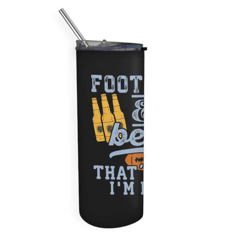 Football & Beer That's Why I'm Here For Coach And Dad Skinny Tumbler | Artistshot