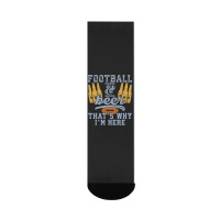 Football & Beer That's Why I'm Here For Coach And Dad Crew Socks | Artistshot