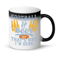 Football & Beer That's Why I'm Here For Coach And Dad Magic Mug | Artistshot