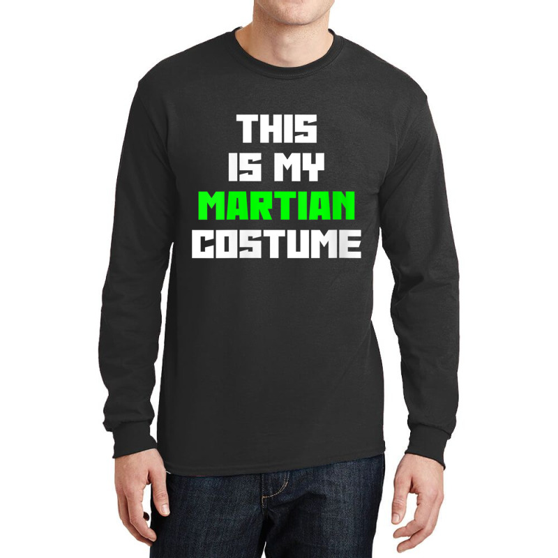 Womens This Is My Martian Halloween Costume Easy Lazy V Neck T Shirt Long Sleeve Shirts | Artistshot