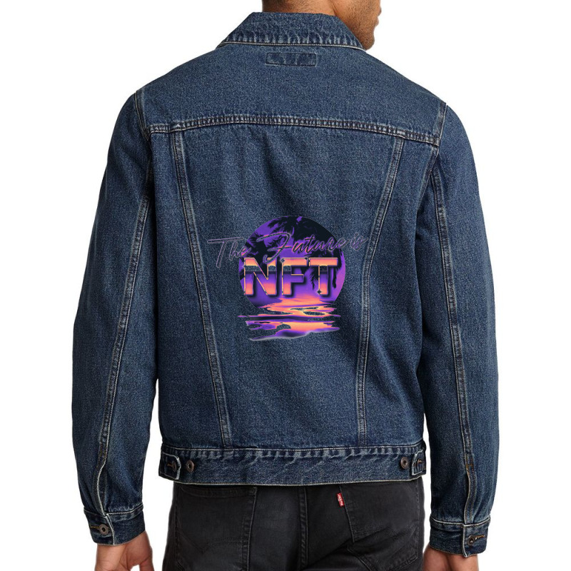 The Future Is Nft Non Fungible Token 80s Paradise   Non Fungible Token Men Denim Jacket by loomcnultys | Artistshot