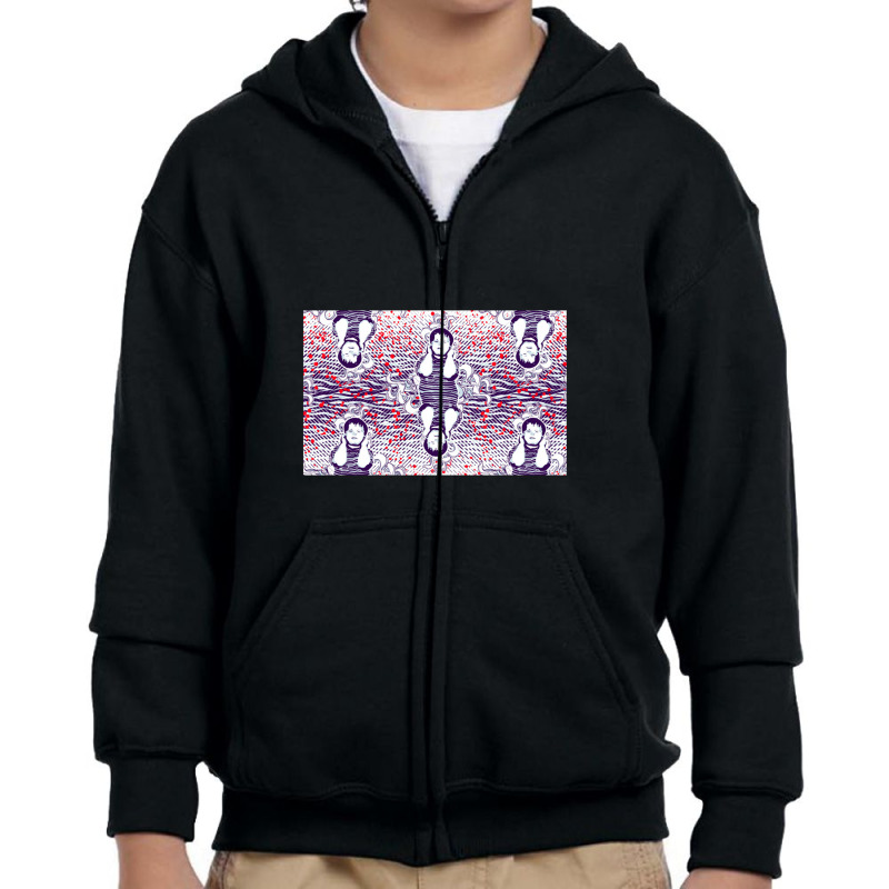 The Scream Has Gone Viral Again   Pattern Mask Youth Zipper Hoodie by loomcnultys | Artistshot