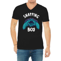 Snapping Boy Sea Animal Snapping Turtle Lover Reptile Lover T Shirt V-neck Tee | Artistshot