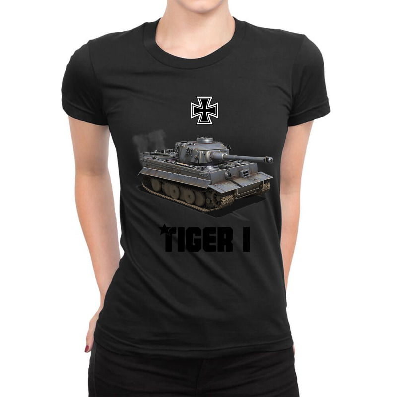 Tiger I German Heavy Tank Ww2 Military Panzerkampfwagen Ladies Fitted T-Shirt by trokeryth | Artistshot