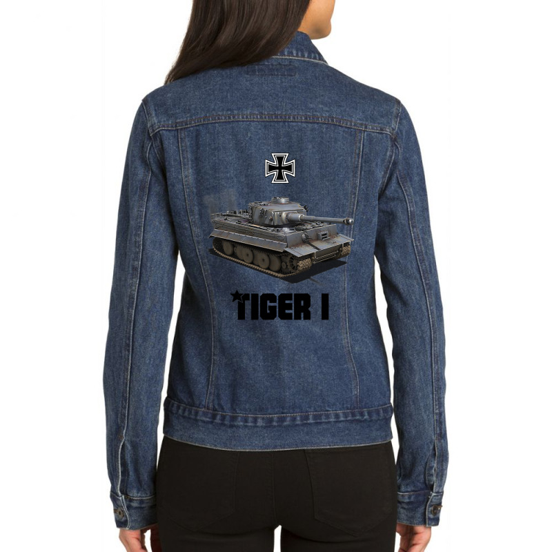 Tiger I German Heavy Tank Ww2 Military Panzerkampfwagen Ladies Denim Jacket by trokeryth | Artistshot