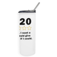 Funny 2020 1 Star Review  Very Bad  Social Distancing Long Sleeve T Sh Skinny Tumbler | Artistshot