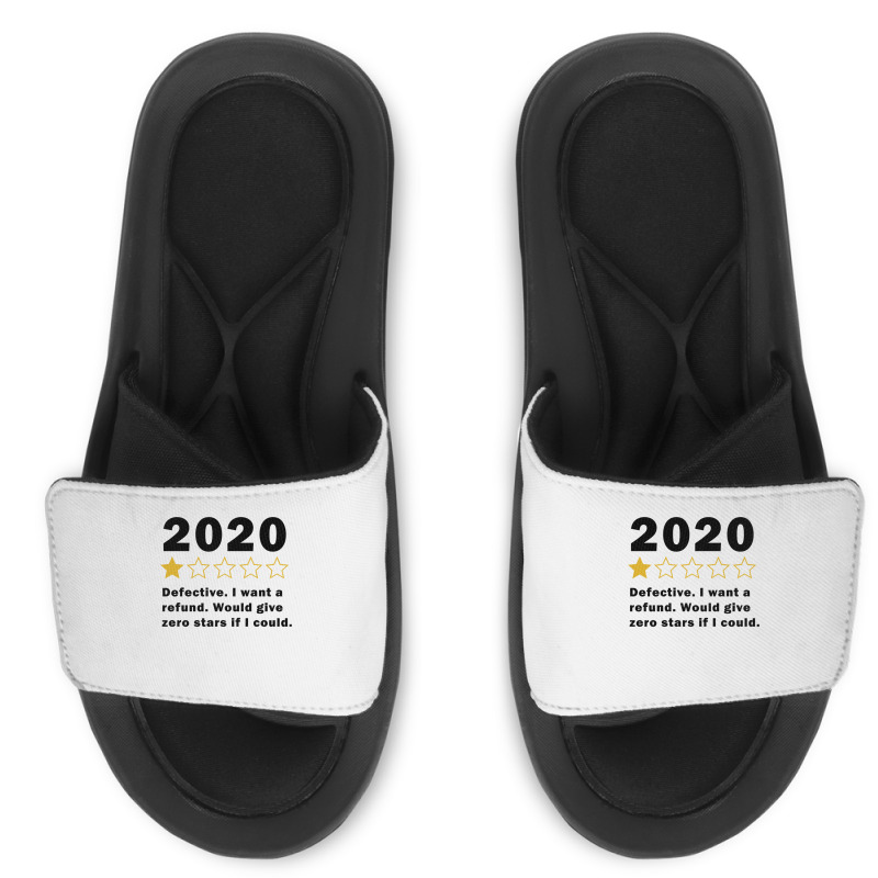 Funny 2020 1 Star Review  Very Bad  Social Distancing Long Sleeve T Sh Slide Sandal | Artistshot