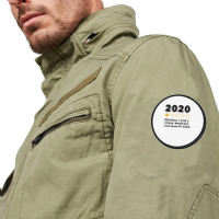 Funny 2020 1 Star Review  Very Bad  Social Distancing Long Sleeve T Sh Round Patch | Artistshot