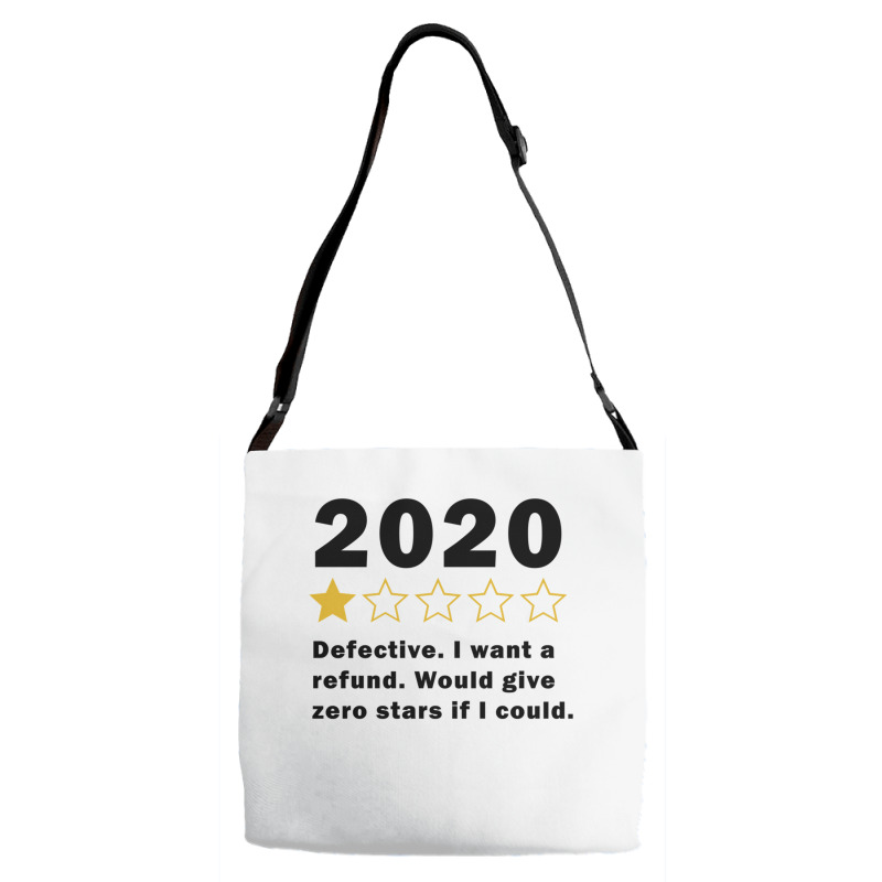 Funny 2020 1 Star Review  Very Bad  Social Distancing Long Sleeve T Sh Adjustable Strap Totes | Artistshot