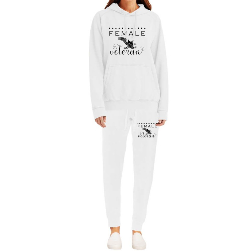 Womens Female Veteran Gift Women Girls Retired Military Soldiers V Nec Hoodie & Jogger Set | Artistshot