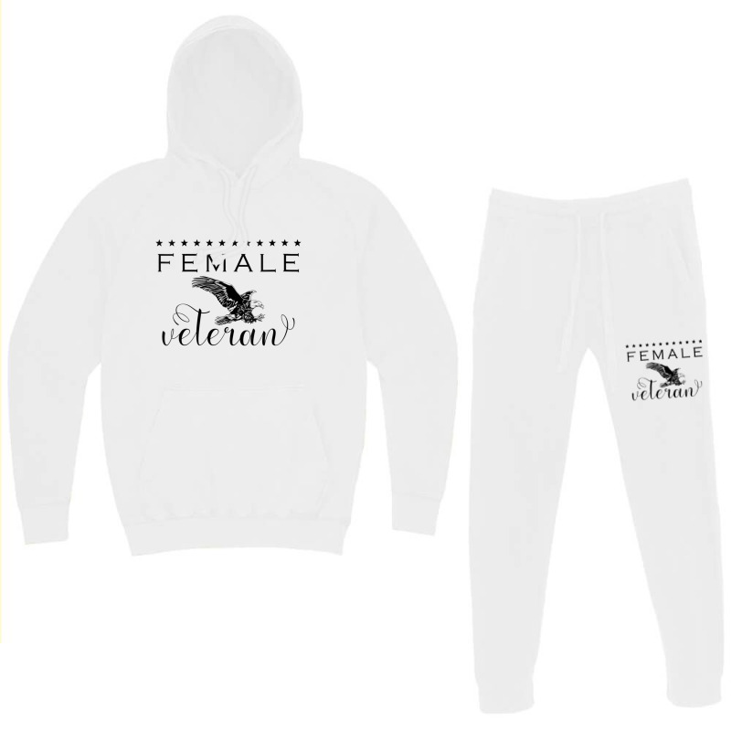 Womens Female Veteran Gift Women Girls Retired Military Soldiers V Nec Hoodie & Jogger Set | Artistshot