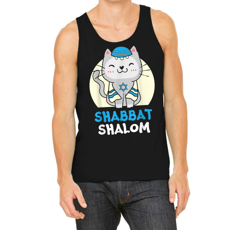 Shabbat Shalom Cat Lover Holy Day Judaism Yom Kippur T Shirt Tank Top | Artistshot