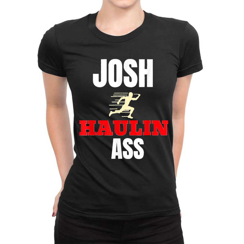 Josh Hawley Running Haulin Free Funny Tee Ladies Fitted T-Shirt by LisaMarieRangel | Artistshot