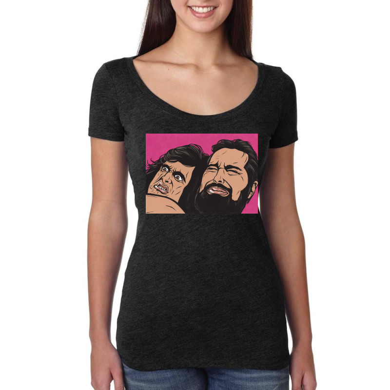 Samurai Cop Fight Scene Classic Women's Triblend Scoop T-shirt by cm-arts | Artistshot