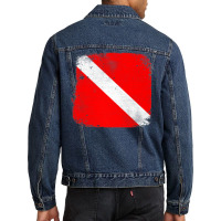 Scuba Dive Flag Divemasters Instructors Rescue Divers Raglan Baseball Men Denim Jacket | Artistshot