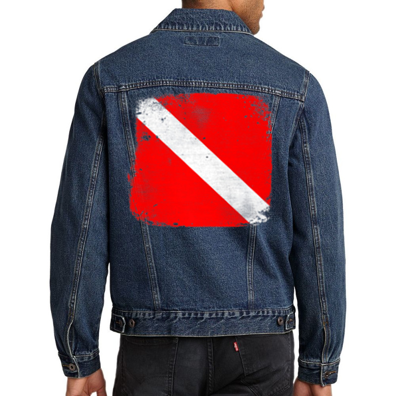 Scuba Dive Flag Divemasters Instructors Rescue Divers Raglan Baseball Men Denim Jacket | Artistshot