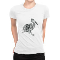 Pelican Distressed Print Ladies Fitted T-shirt | Artistshot