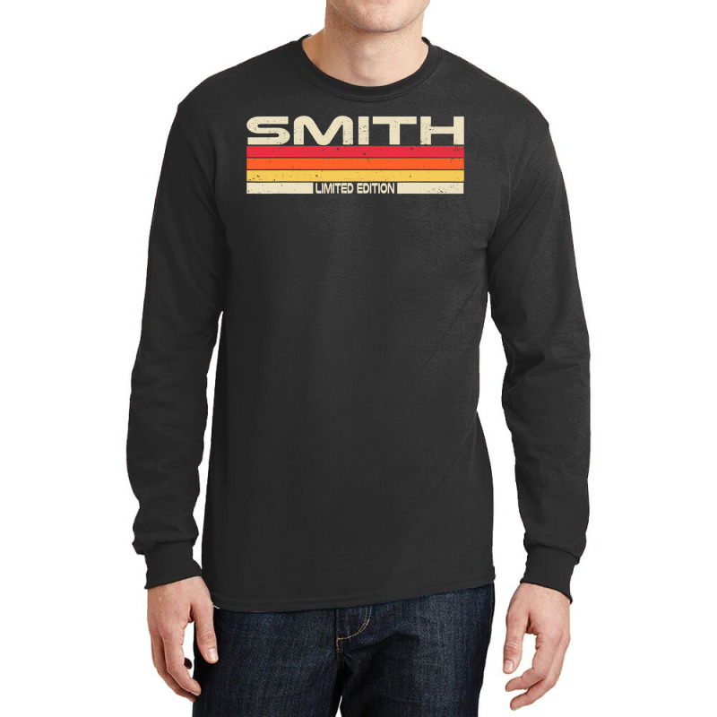 Smith Surname Birthday Family Reunion 80s 90s Sunset Long Sleeve Shirts by trokeryth | Artistshot