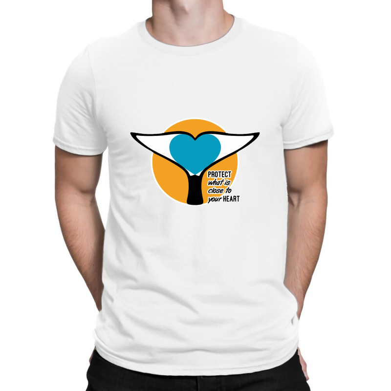 Whale Tail Heart Protect T-shirt | Artistshot