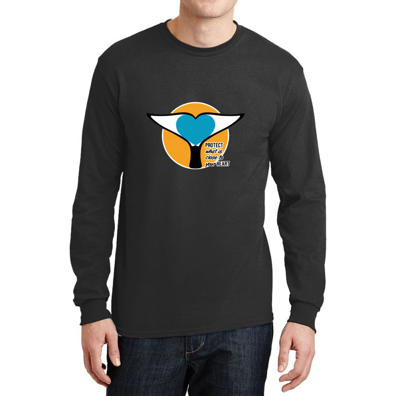 Whale Tail Heart Protect Long Sleeve Shirts | Artistshot