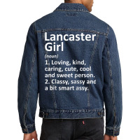 Lancaster Girl Ca California Funny City Home Roots Gift Raglan Basebal Men Denim Jacket | Artistshot