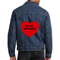 Love Auckland, Hashtag Heart, Love Auckland 2 Men Denim Jacket | Artistshot