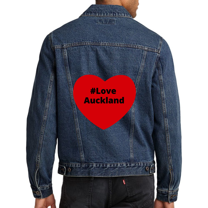 Love Auckland, Hashtag Heart, Love Auckland 2 Men Denim Jacket by chillinxs | Artistshot