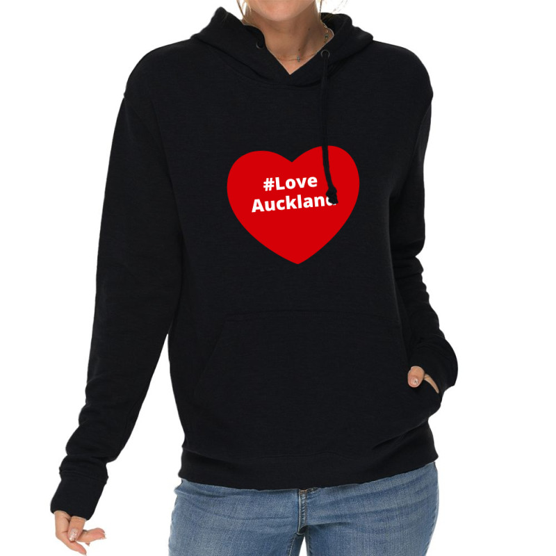 Love Auckland, Hashtag Heart, Love Auckland Lightweight Hoodie by chillinxs | Artistshot