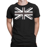 Distressed Black And White British Flag Great Britain Flag T Shirt T-shirt | Artistshot