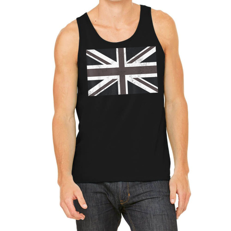 Distressed Black And White British Flag Great Britain Flag T Shirt Tank Top | Artistshot