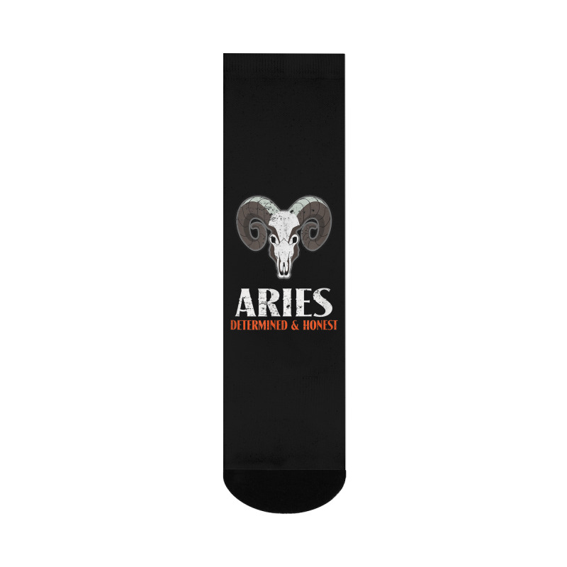 Vintage Aries T Shirt Ram Zodiac Astrology Symbol Tee Crew Socks | Artistshot