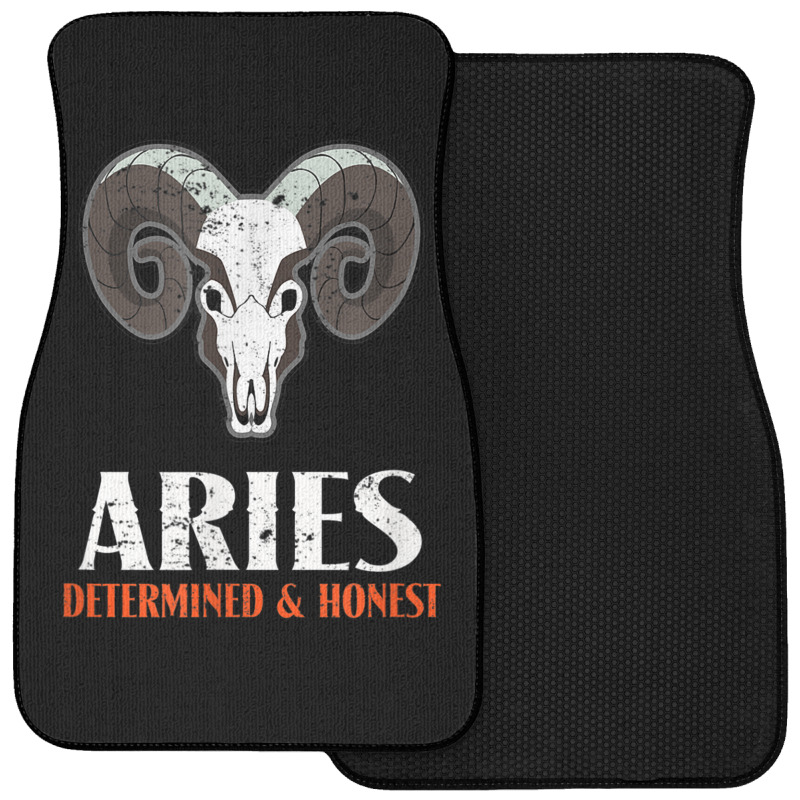 Vintage Aries T Shirt Ram Zodiac Astrology Symbol Tee Front Car Mat | Artistshot