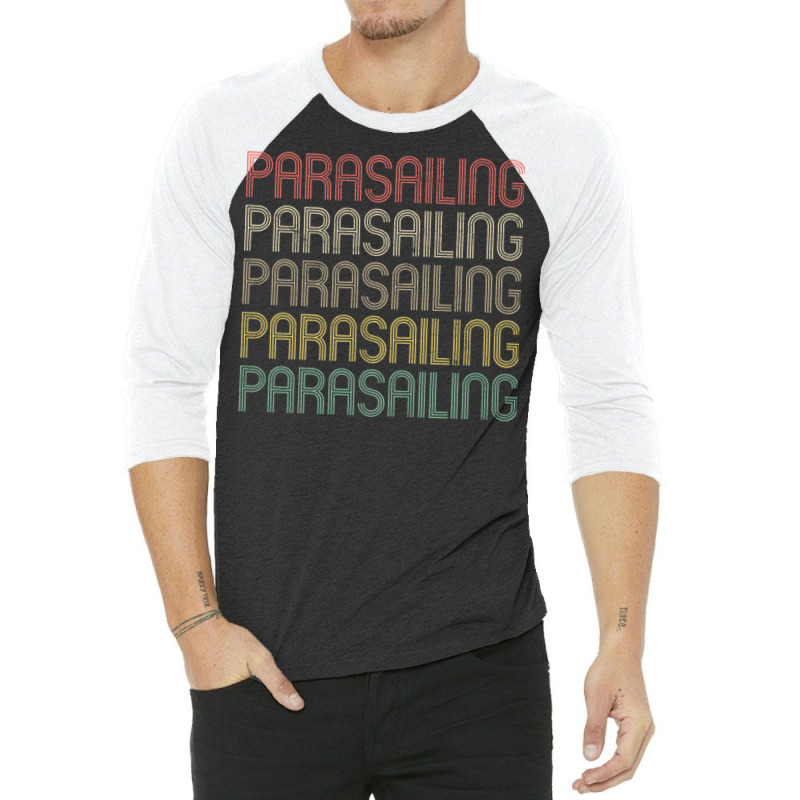 Retro Style Parasailing Design 3/4 Sleeve Shirt by cm-arts | Artistshot