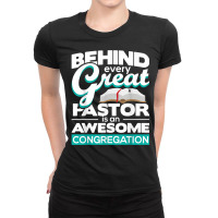 An Awesome Congregation   Pastor Preacher Minister T Shirt Ladies Fitted T-shirt | Artistshot